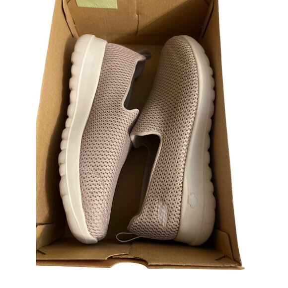 Skechers Taupe Mesh Go Walk Joy Slip On Sneakers Shoes Comfort Size 7 Box - Picture 11 of 12